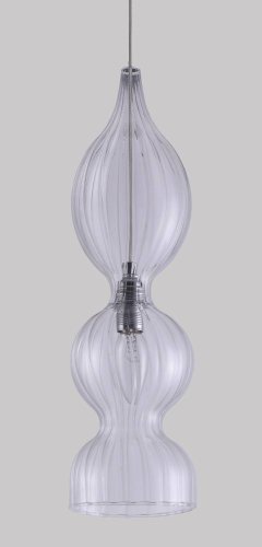 Светильник подвесной IRIS SP1 B TRANSPARENT Crystal Lux прозрачный 1 лампа, основание хром в стиле модерн  фото 2